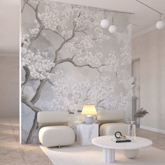 Nuages de Cerisiers : Papier Peint Panoramique Floral et Poétique