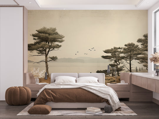 Sepia Pine Landscape