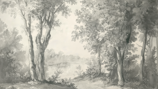 Poésie anglaise - papier peint panoramique, motif à plat