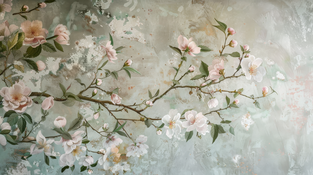 Rêve de Chinoiserie - papier peint panoramique, motif à plat