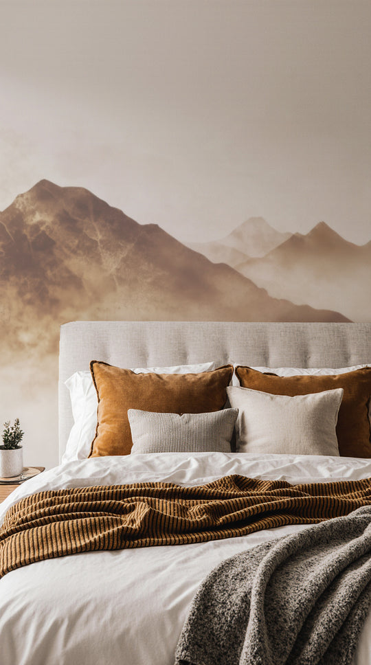 Rêve de Sommets – Papier Peint Panoramique pour une Ambiance Apaisante