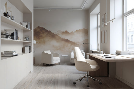 Rêve de Sommets – Papier Peint Panoramique pour une Ambiance Apaisante