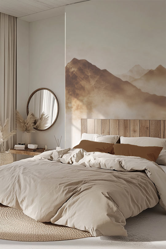 Rêve de Sommets – Papier Peint Panoramique pour une Ambiance Apaisante