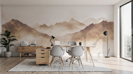 Rêve de Sommets – Papier Peint Panoramique pour une Ambiance Apaisante