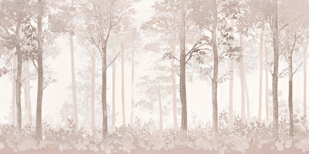 Rêverie en Forêt – Panneau Mural Poétique Taupe