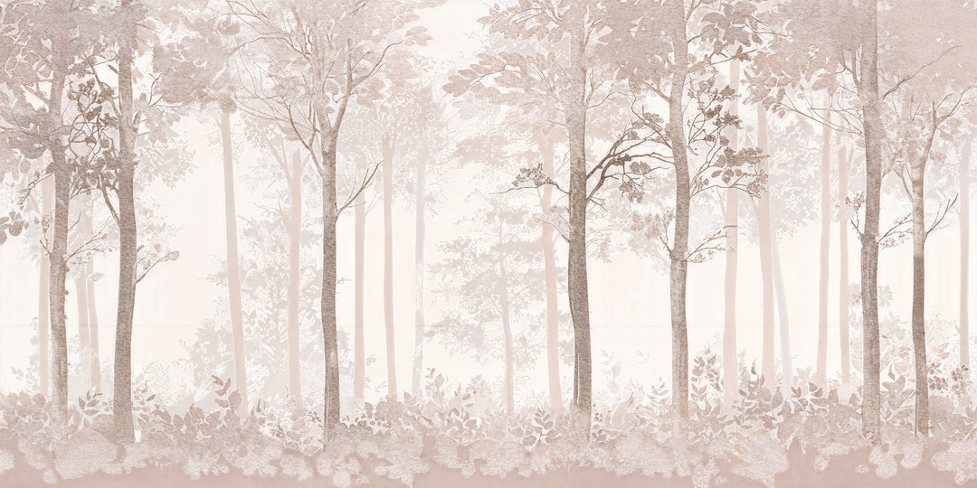 Rêverie en Forêt – Panneau Mural Poétique Taupe