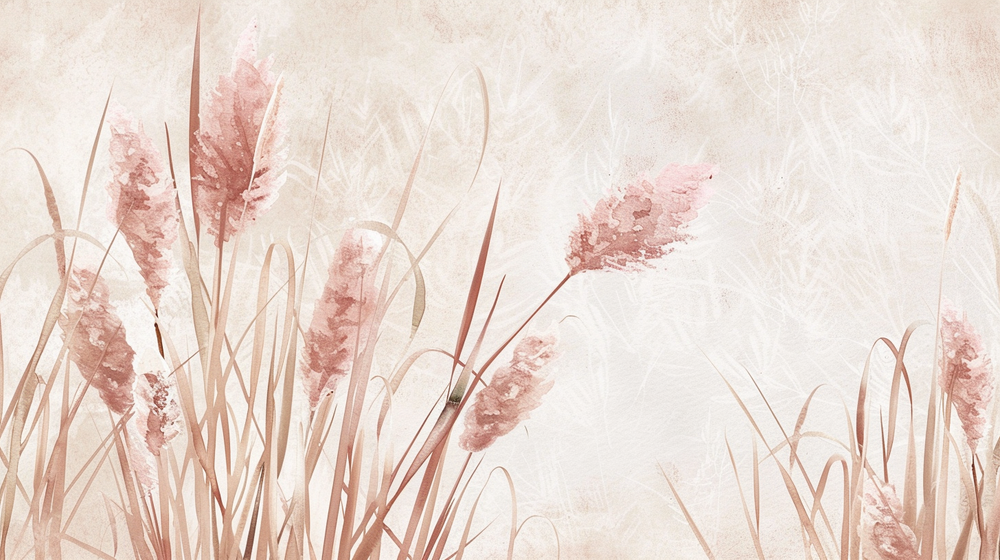 Roseaux Pastels : Nature Délicate pour un Intérieur Serein