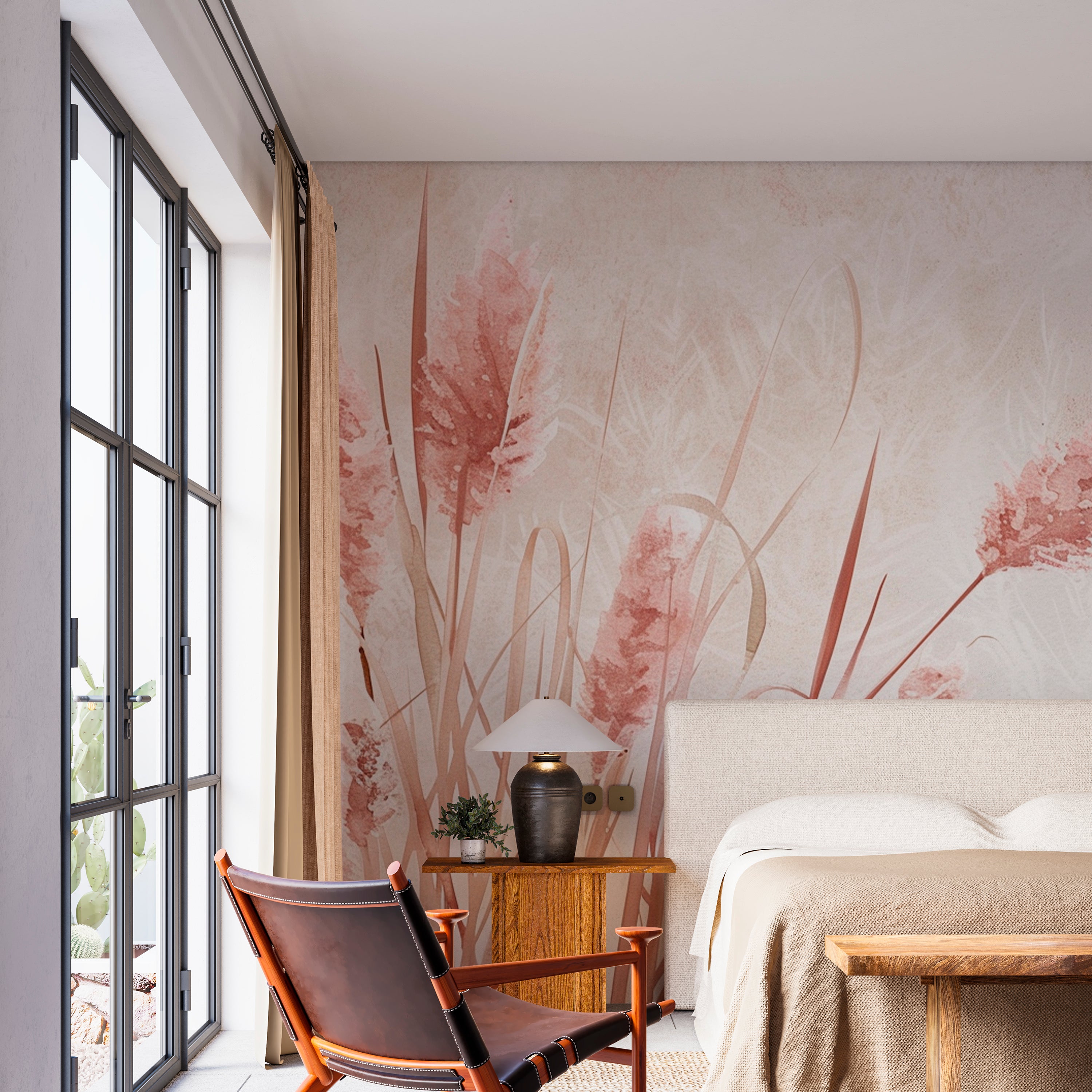 Pastel Reeds: Delicate Nature for a Serene Interior