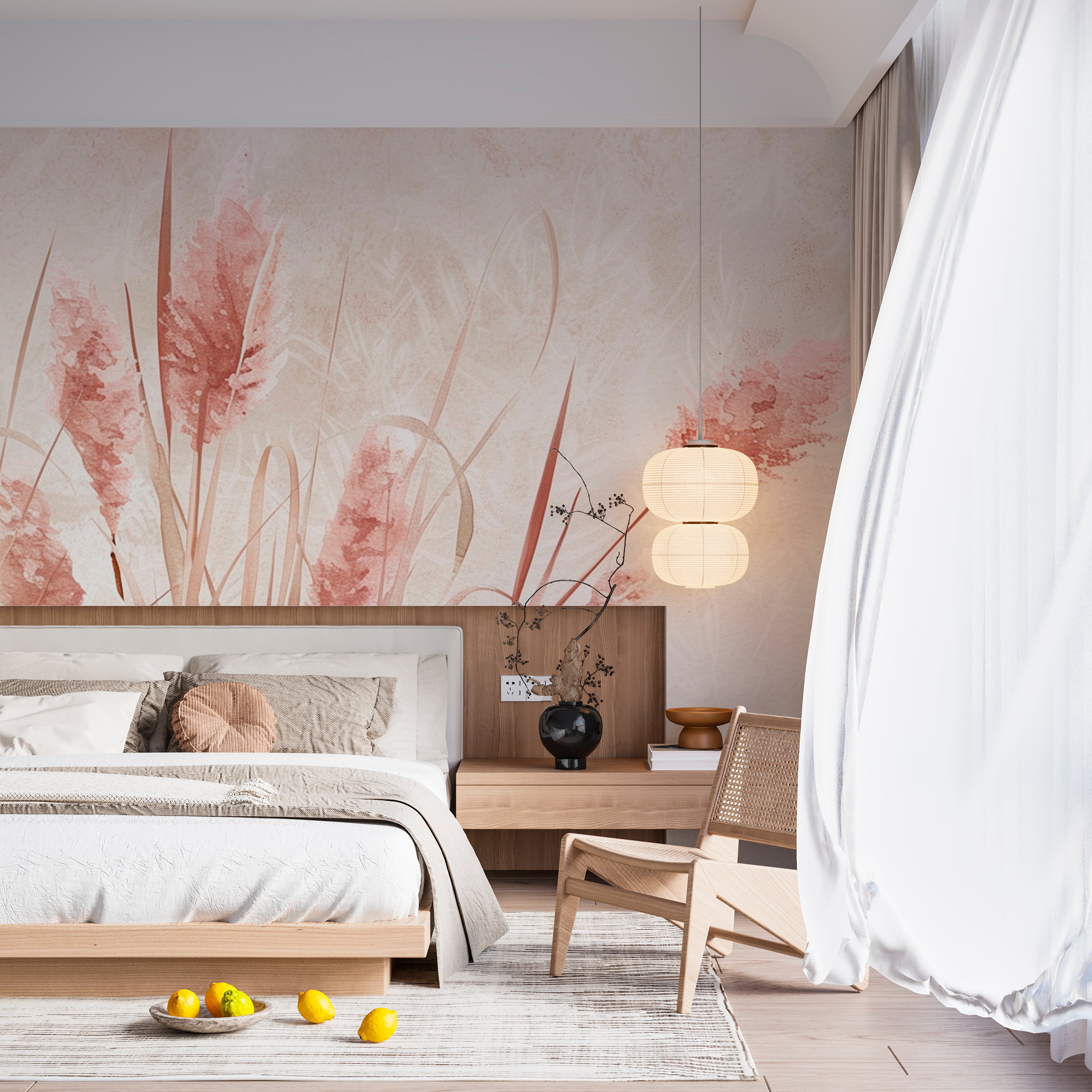 Pastel Reeds: Delicate Nature for a Serene Interior