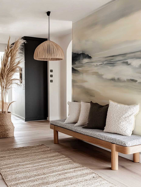 Sérénité Littorale – papier peint pour une évasion douce et apaisante