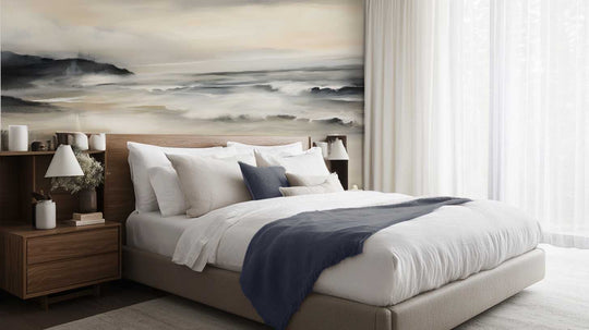 Sérénité Littorale – papier peint pour une évasion douce et apaisante