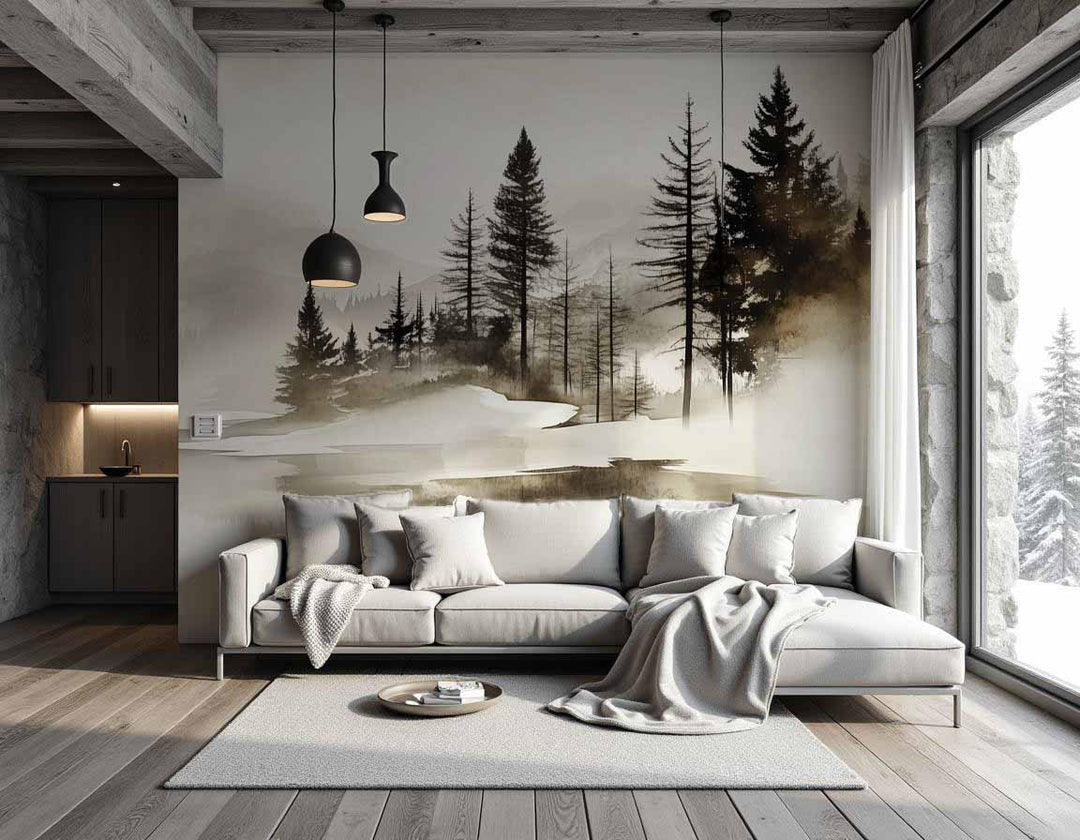 Silence des Bois – Une Immersion Apaisante dans une Forêt Brumeuse