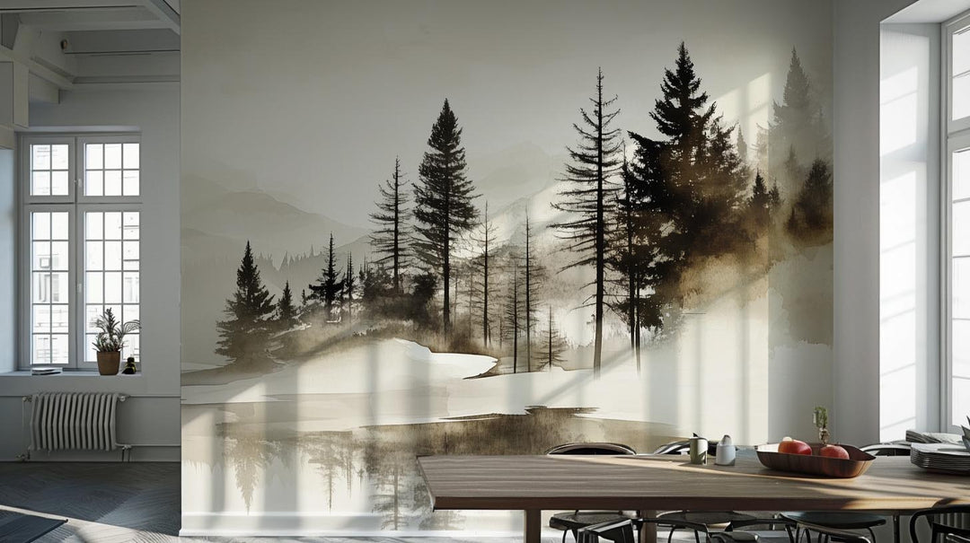 Silence des Bois – Une Immersion Apaisante dans une Forêt Brumeuse