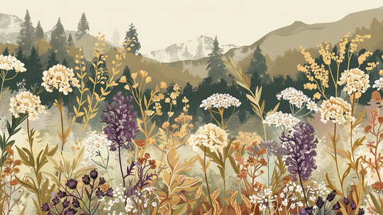 Breath of the Alps - Mountain Flowers Wallpaper