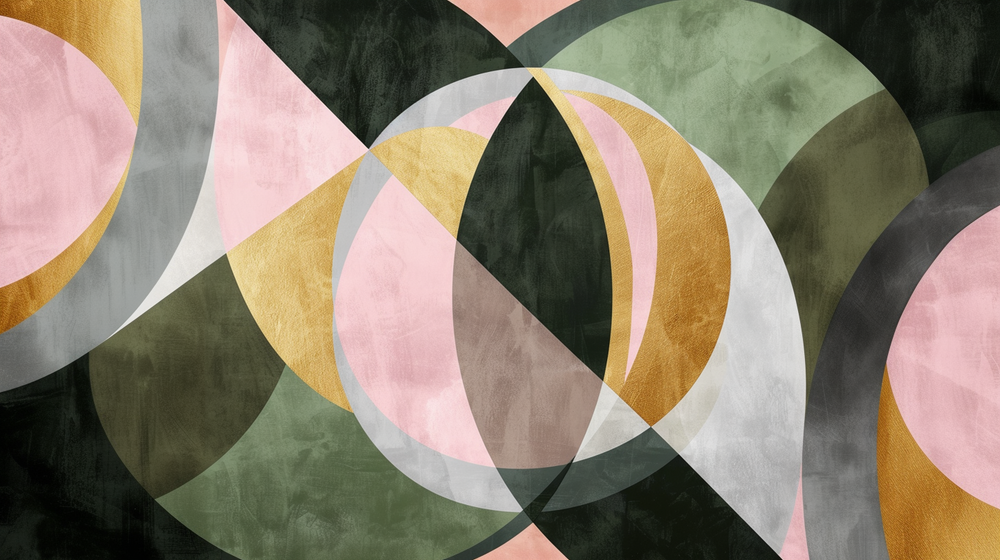 Symphonie de Formes - Papier Peint Panoramique Pastel