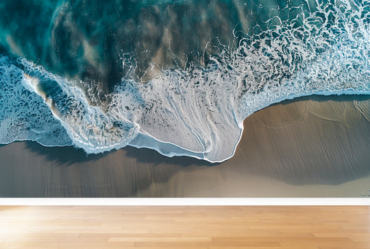 Symphony of Waves: Aerial View on Wallpaper