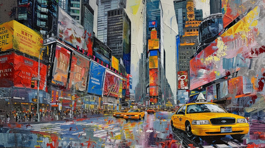 Urban Vibrance: Times Square in Motion