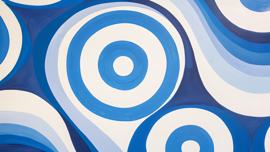 Tourbillons d’Azur - papier peint panoramique, motif à plat