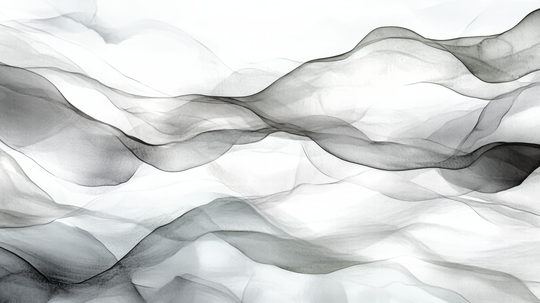 Vagues abstraites en noir et blanc - papier peint panoramique, motif à plat