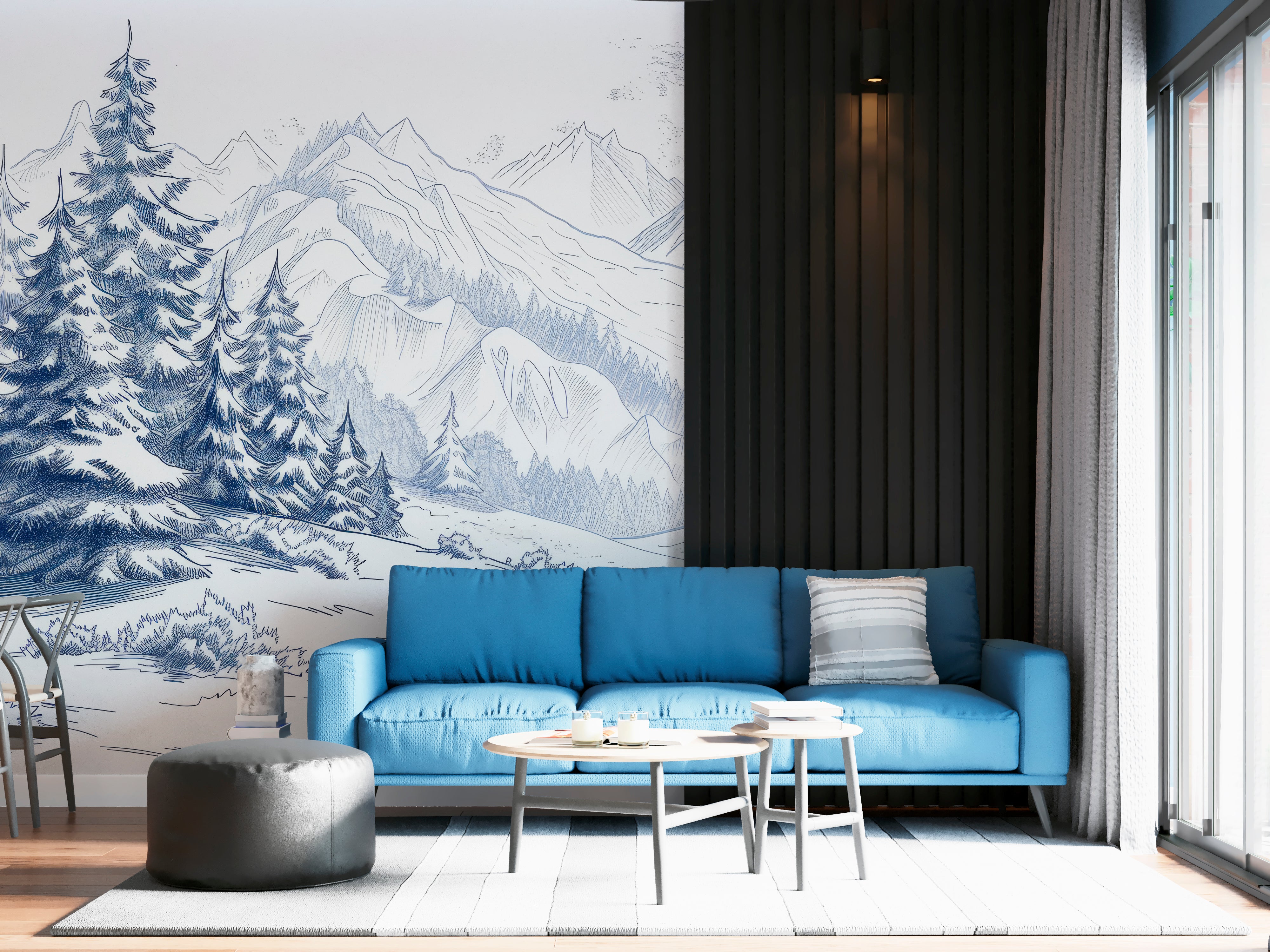 Snowy Valley - Panoramic Winter Wallpaper