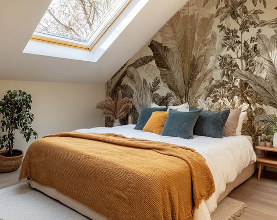 Voyage en jungle vintage - Papier peint botanique au charme rétro