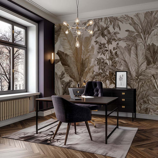 Voyage en jungle vintage - Papier peint botanique au charme rétro