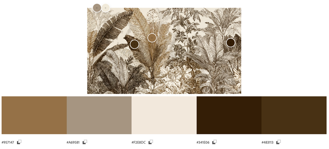 Voyage en jungle vintage - Papier peint botanique au charme rétro