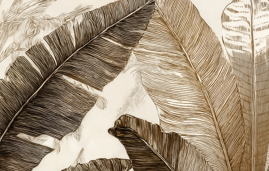 Voyage en jungle vintage - Papier peint botanique au charme rétro