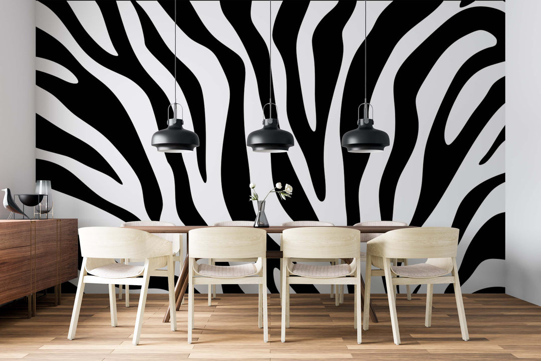 Zébrures contemporaines – Papier peint animal intemporel