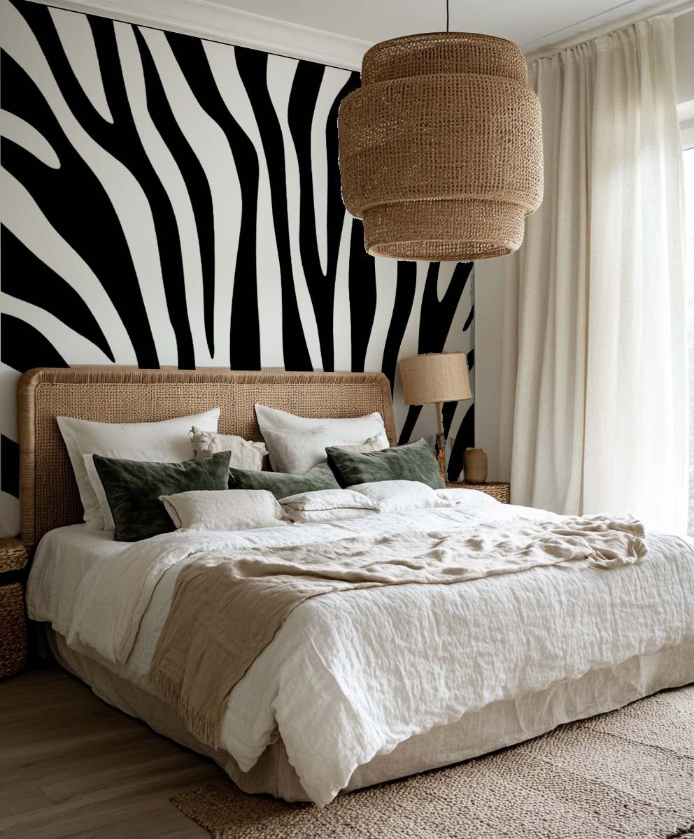 Zébrures contemporaines – Papier peint animal intemporel