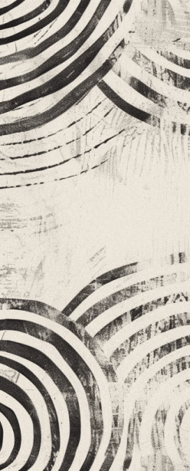 Abstraction Circulaire Noir et Blanc - papier peint Art Moderne - Illulart: Papier peint panoramique