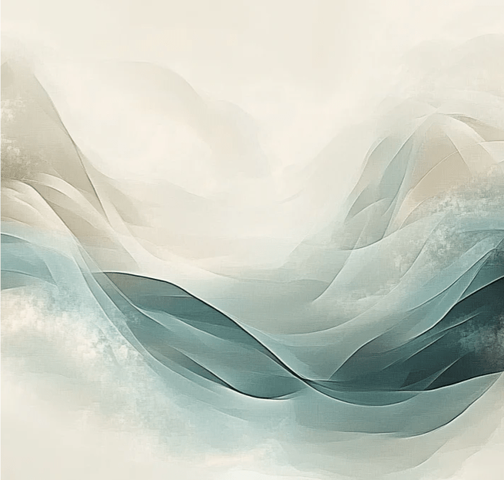 Abstraction Océane : Papier Peint Vagues en Aquarelle - Illulart: Papier peint panoramique