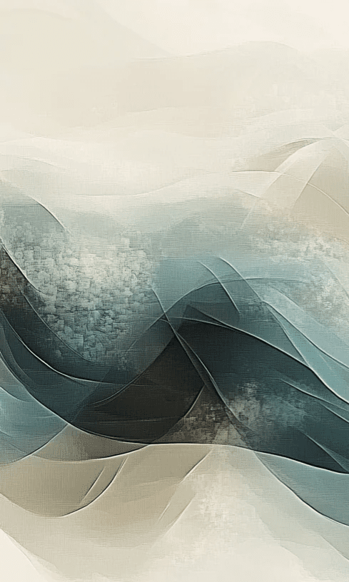 Abstraction Océane : Papier Peint Vagues en Aquarelle