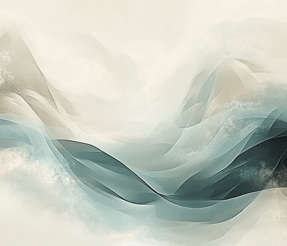 Abstraction Océane : Papier Peint Vagues en Aquarelle - Illulart: Papier peint panoramique