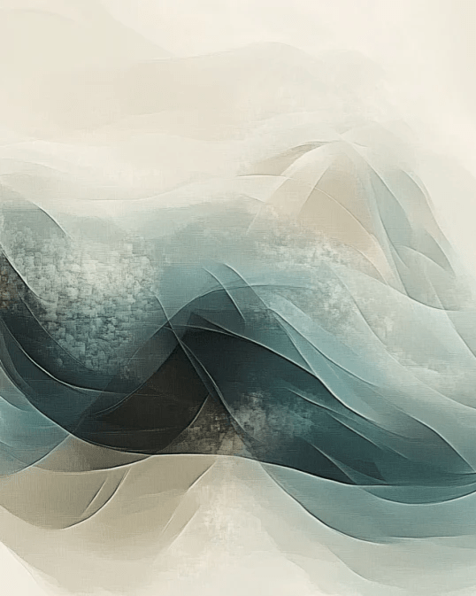 Abstraction Océane : Papier Peint Vagues en Aquarelle - Illulart: Papier peint panoramique