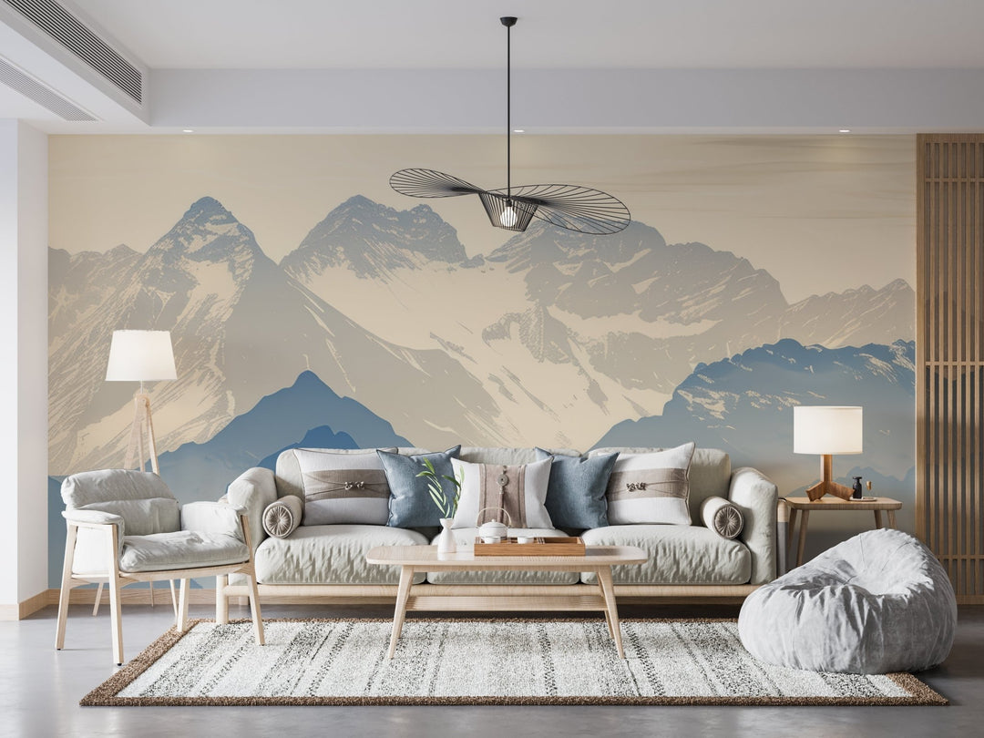 Alpes sublimes : Papier peint panoramique des sommets montagneux - Illulart: Papier peint panoramique