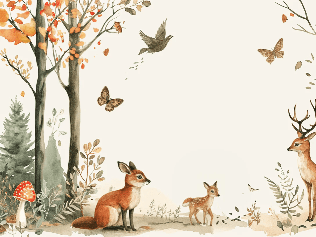 Animaux de la Forêt - Immersion Naturelle - Illulart: Papier peint panoramique