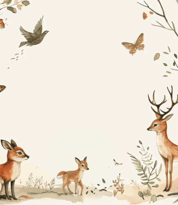 Animaux de la Forêt - Immersion Naturelle - Illulart: Papier peint panoramique