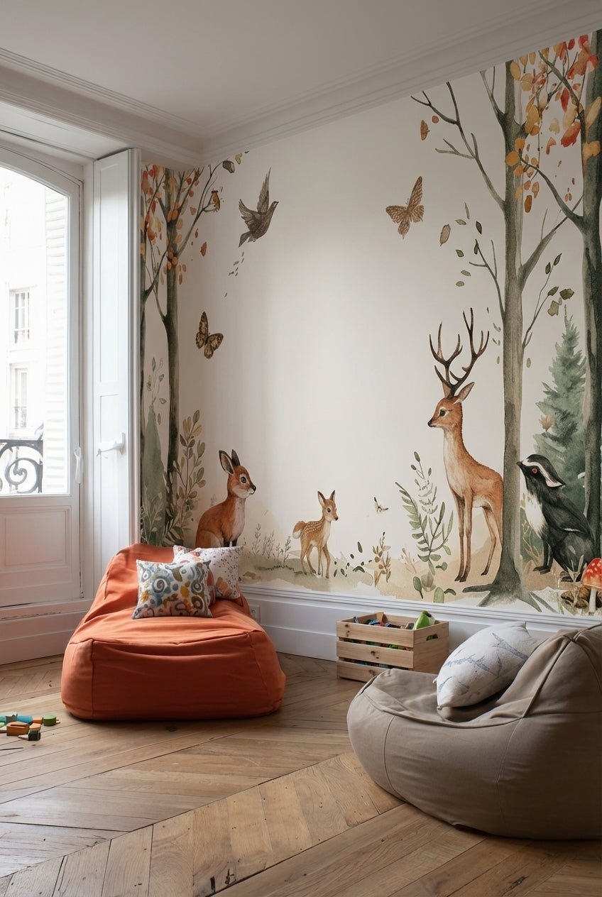 Animaux de la Forêt - Immersion Naturelle - Illulart: Papier peint panoramique