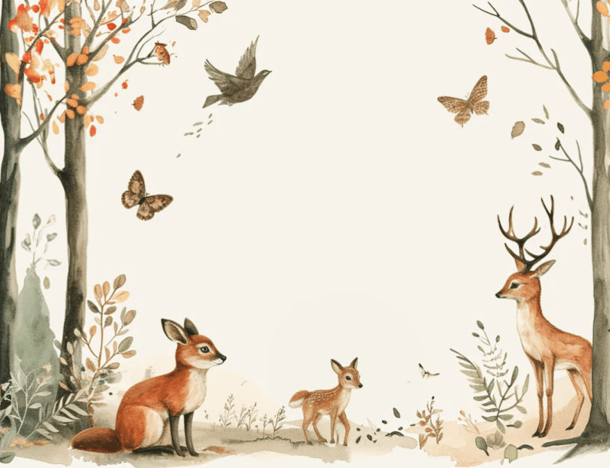 Animaux de la Forêt - Immersion Naturelle - Illulart: Papier peint panoramique