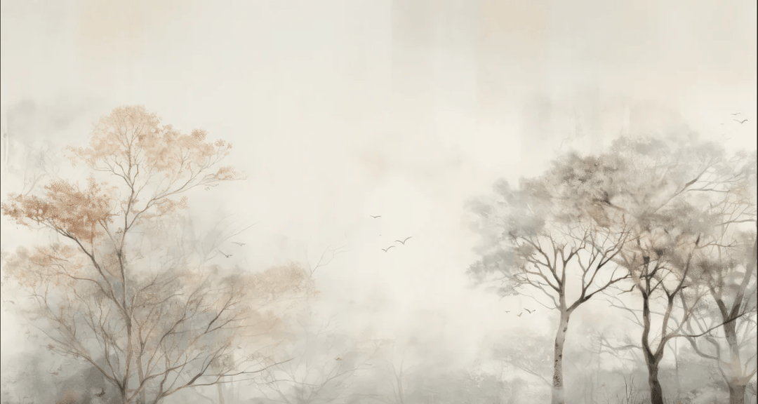 Arbre de brume - Illulart: Papier peint panoramique