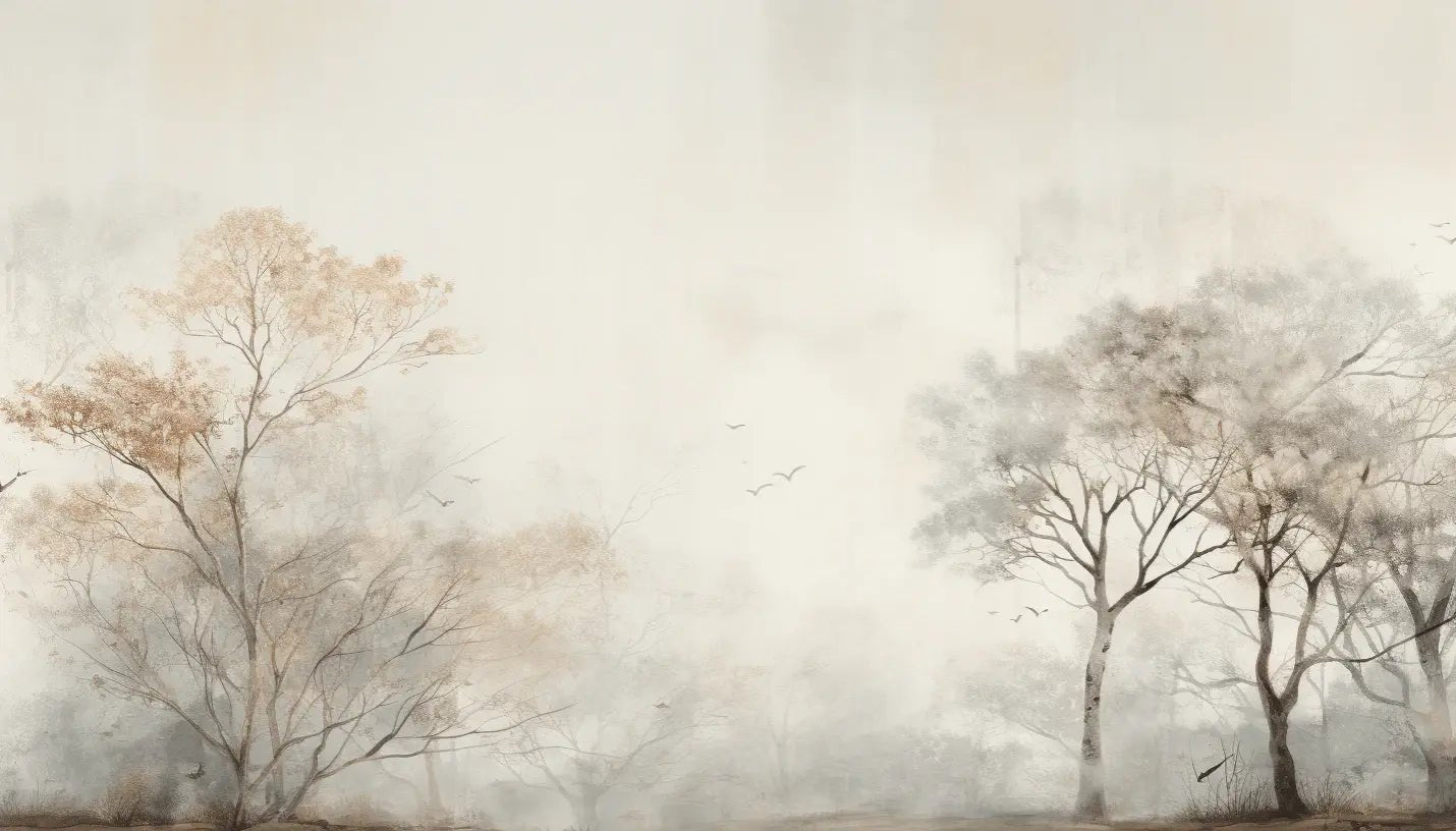 Arbre de brume - Illulart: Papier peint panoramique