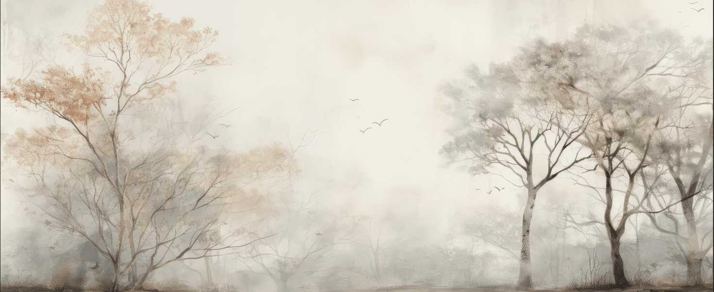 Arbre de brume - Illulart: Papier peint panoramique