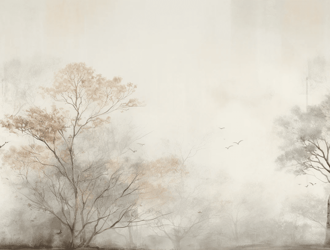 Arbre de brume - Illulart: Papier peint panoramique