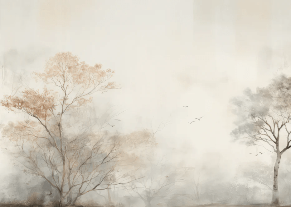 Arbre de brume - Illulart: Papier peint panoramique