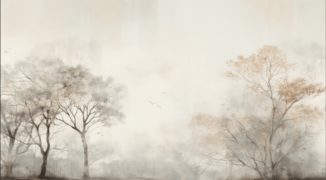 Arbre de brume - Illulart: Papier peint panoramique