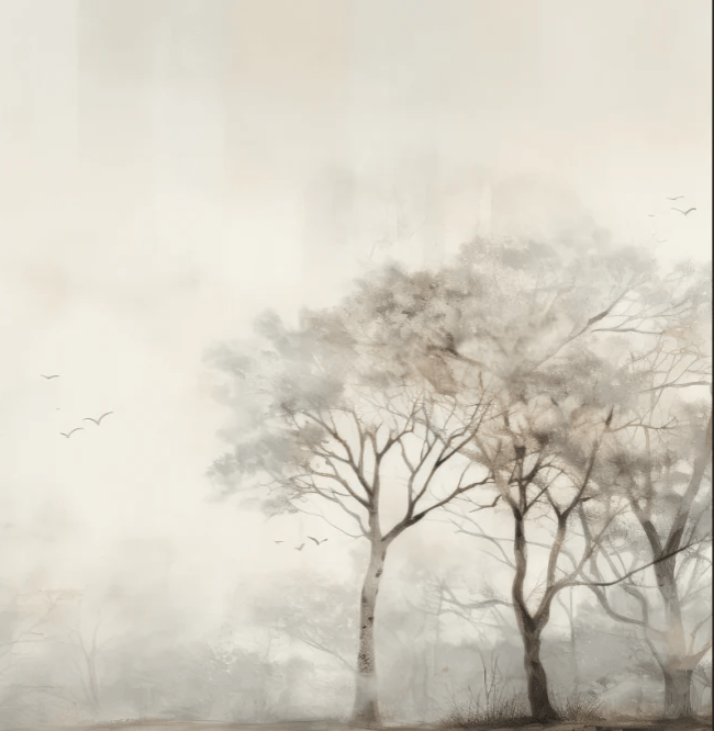 Arbre de brume - Illulart: Papier peint panoramique