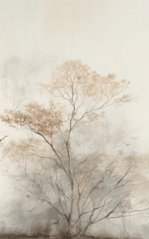 Arbre de brume - Illulart: Papier peint panoramique