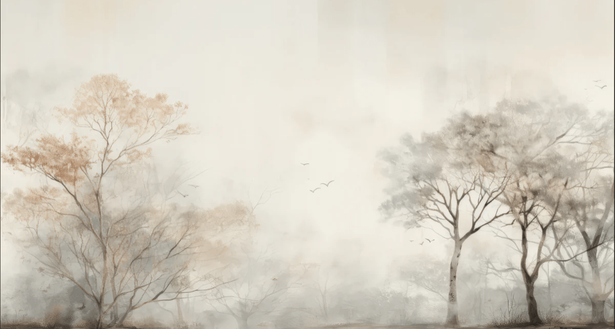 Arbre de brume - Illulart: Papier peint panoramique
