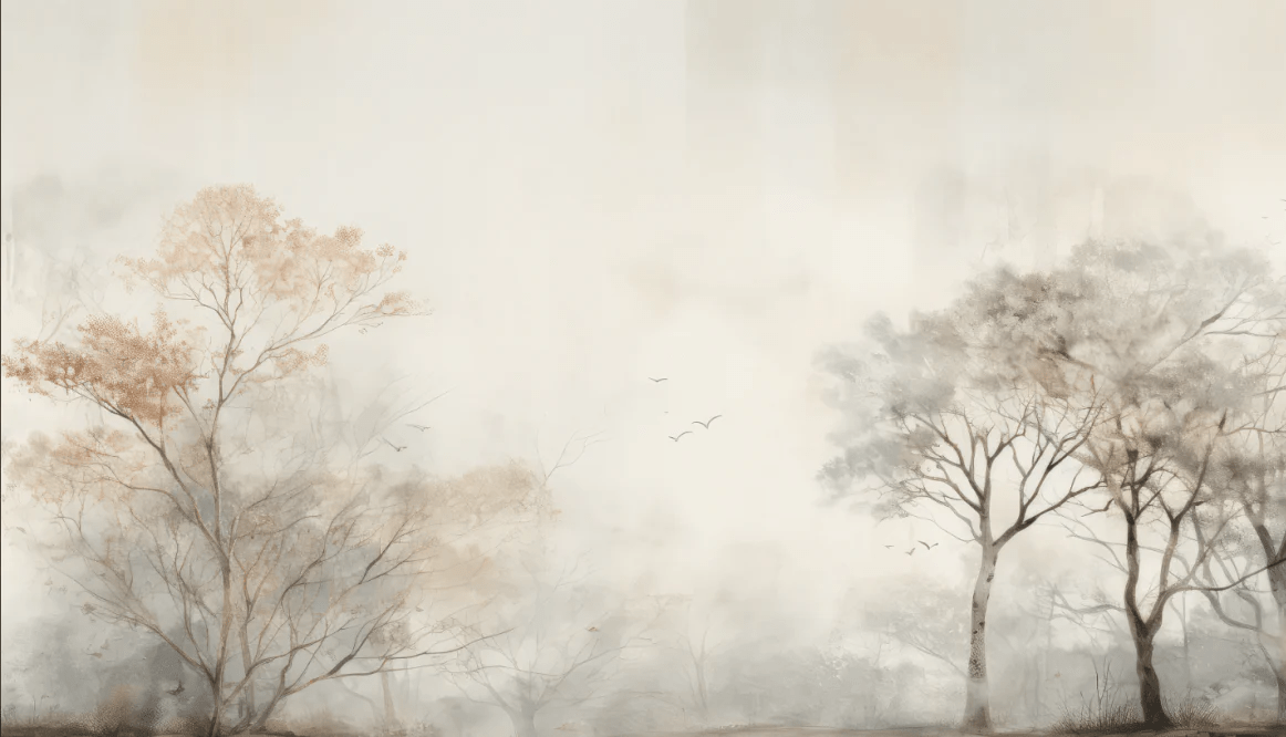 Arbre de brume - Illulart: Papier peint panoramique